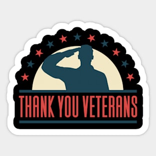 Thank You Veterans Sticker